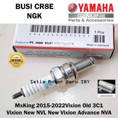 Busi CR8E NGK MxKing Mx King Vixion Old New NVL Advance NVA Asli Original Yamaha Surabaya 9470000330