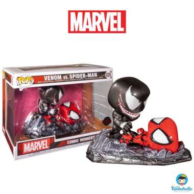 Funko POP! Comic Moments Marvel Venom vs Spider-Man Metallic EXCLUSIVE