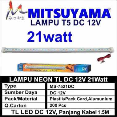 Lampu Neon Aki TL DC 12V T5 Bohlam Mitsuyama SMD LED Putih 5W (15CM 9 LED)