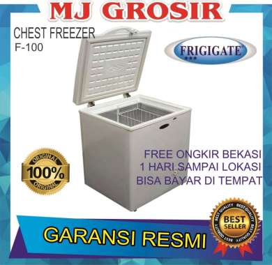 FRIGIGATE F 100 CHEST FREEZER BOX 100 L LEMARI PEMBEKU 100 LITER PUTIH