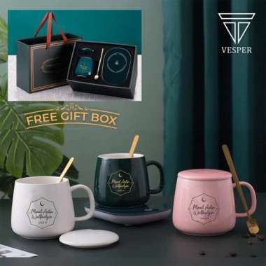 Hampers Warmer Cup Pemanas Set Idul Fitri 1443H Free Ucapan Lebaran HL WARMER BLACK
