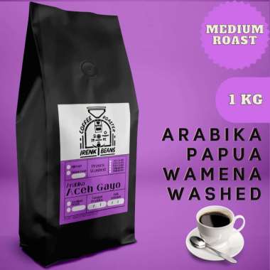 Kopi Arabica Papua Wamena 1000g Biji Bubuk Biji Kopi