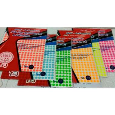 Label Stiker Bulat Tom & Jerry 97 Warna Merah