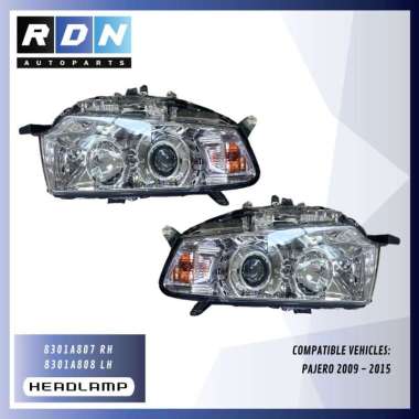 LAMPU DEPAN HEADLAMP PAJERO SPORT 2009-2012 EXCEED GLS RDN AUTOLAMPS KIRI LH