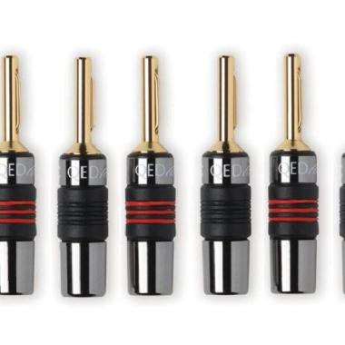 QED AIRLOC Metal 4mm Banana Plug / Jack Banana ( 8 Buah )
