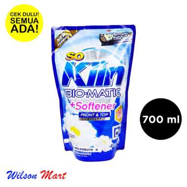 Promo Harga So Klin Biomatic Liquid Detergent +Softener Front Load 700 ml - Blibli