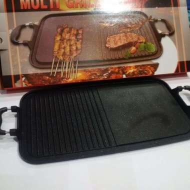 Multi Grill Pan Alat Panggang / grill roti daging hitam