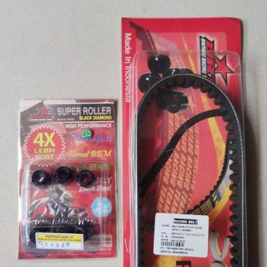 BRT Vbelt Set Roller 7 Gram Beat Scoopy Spacy Karbu Hitam