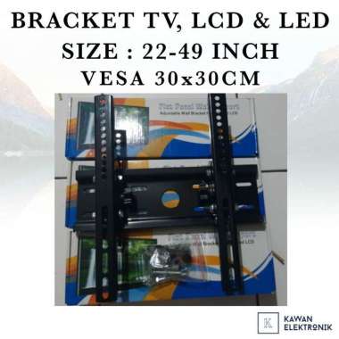 Bracket TV LCD LED 22-49 inch vesa 30x30cm Ekonomis
