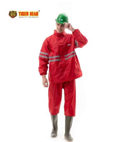 Tiger Head Jas Hujan Stelan Torch Kode 68309 Merah