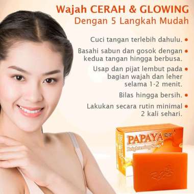 REN Papaya Brightening Soap Sabun Wajah Pepaya 135gr