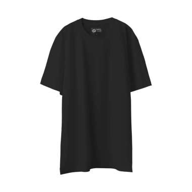 Kaos Polos Pria Wanita Basic Tee T-shirt Polos Kaos Distro unisex BLACK M