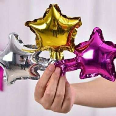 Balon Foil Star Bintang Mini / Bintang Kecil / 5" / 5 Inch / 12.5 Cm Biru