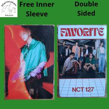 Photocard Haechan NCT 127 Favorite Era Free Inner Sleeve Unofficial Double Sided 3