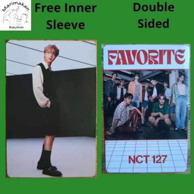Photocard Haechan NCT 127 Favorite Era Free Inner Sleeve Unofficial Double Sided 5
