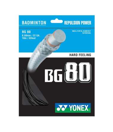 YONEX BADMINTON GUTS BG-80 BLACK