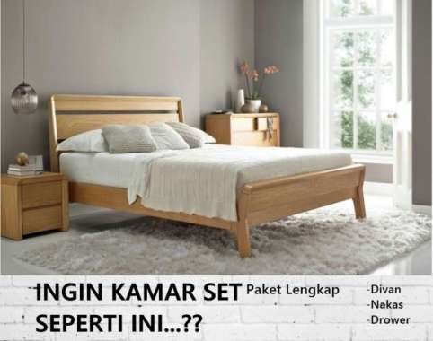 Set Tempat Tidur Minimalis Tempat Tidur Jati Jepara Divan Jati - Divan 120x200 Divan 200x200