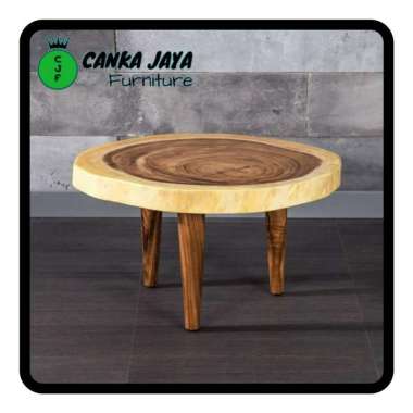 CANKA - Meja Kecil Minimalis Kayu Bulat Trembesi Murah | Coffee Table