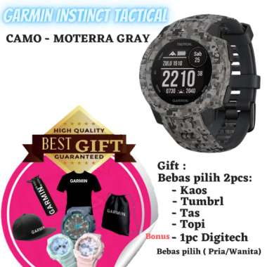 Garmin Instinct Tactical Smart Watch + GIFT MENARIK + VOUCHER MENARIK !! Camo Monterra Gray