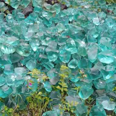 Bongkahan Batu Obsidian Biru Laut