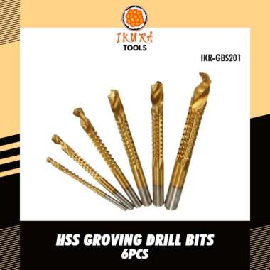 IKURA HSS Grooving Drill Bits Set 6Pcs Mata Bor Gergaji Saw Potong