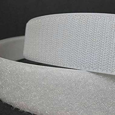 Velcro Tape Perekat Kain 1 Inch - Velcro Hook And loop Magic - Putih