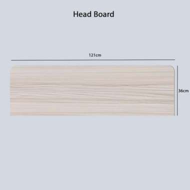 Ranjang Dipan Kayu Rangka Tempat Tidur Divan Modern Minimalis IOWA Snow Walnut HEADBOARD 160 CM