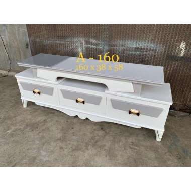 A160 Bufet meja TV rak TV minimalis Putih (Palembang)