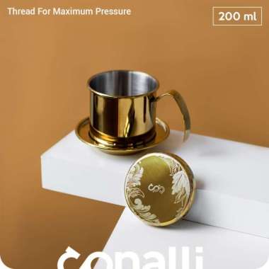 VIETNAM DRIP 200ML - CONALLI KOPI DRIPPER VIETNAM EMAS STAINLESS GOLD - LORENA