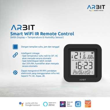 ARBIT - Smart Wifi IR Remote Temperature & Humidity Sensor Display