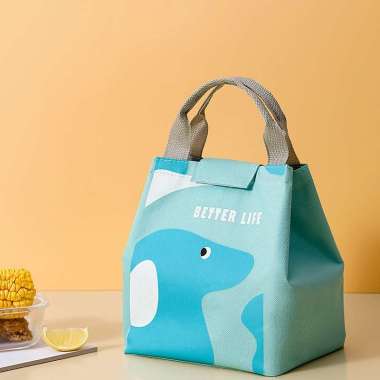 OPIOBAGS TAS LUNCHBAG TAS BEKAL / KOTAK MAKAN / T4 MAKAN ALUMUNIUM FOIL IMPORT / LCB 7 BLUE LOTUS