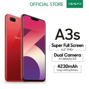HP OPPO A3S RAM 2 GB INTERNAL 16 GB (OPPO A3S 2/16) - MERAH &amp; UNGU Multicolor
