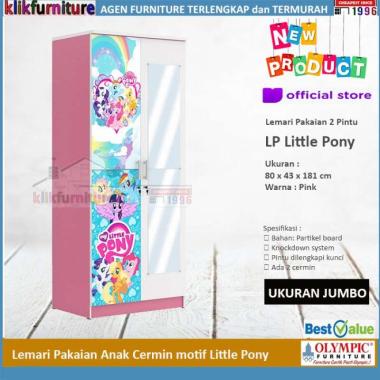 Lemari Pakaian Anak Perempuan LP Little Pony Olympic PINK JADETABEK