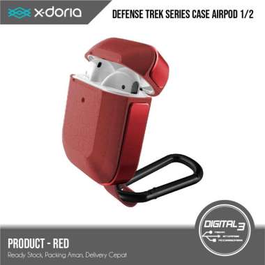 X-doria Defense Trek Airpods 1 / 2 Case Xdoria Airpod Shockproof Cover Merah