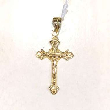Liontin Salib Yesus Emas Kuning 750