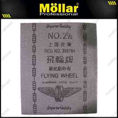 FLYING WHEEL Amplas Besi No 2-1/2 Lembaran Sandpaper Gosok Kain Kertas