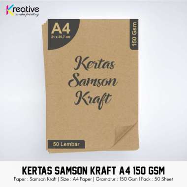 Kertas Samson Kraft (A4 / 150 gsm / 1 pack = 50 lbr)