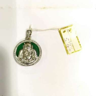 Liontin Giok Hijau Roda + Julaifut Buddha Tertawa