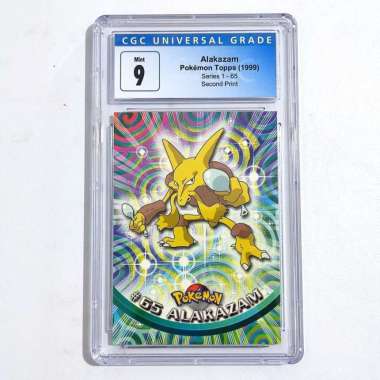 Alakazam TOPPS Series 1-65 CGC 9 - Graded Pokemon Card TCG