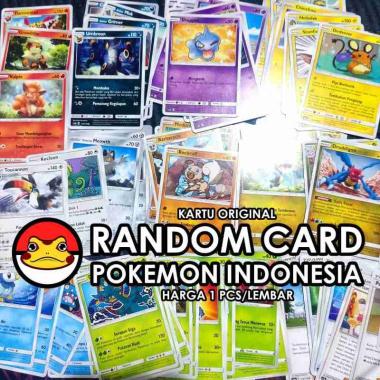 Kartu Pokemon Indonesia - Bulk Random Common Uncommon TCG Original Card (Pokemon Only)