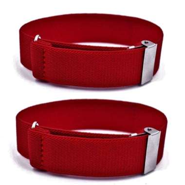 SHIRT SLEEVE GARTER 2 non-slip elastic shirt garter penjepit lengan baju RED