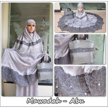 PUSAT GROSIR MUKENA DEWASA MAWADAH ABU