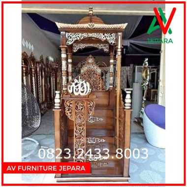 mimbar masjid dari kayu jati pilihan mimbar podium jati