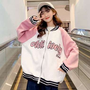 Jacket Premium Baseball Anak Laki Laki Perempuan Unisex ACTI IVELY LOLOL Size 1 2 4 6 8 10 12 14 16 