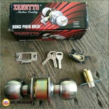 Kunci Pintu Gagang Kamar Mandi / Kunci Pintu Bulat PVC ZANETTO
