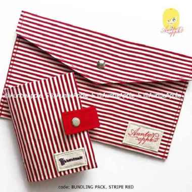 DOMPET UANG KERTAS/DOMPET DOLAR/CARD HOLDER/DOMPET KARTU STRIPE MERAH