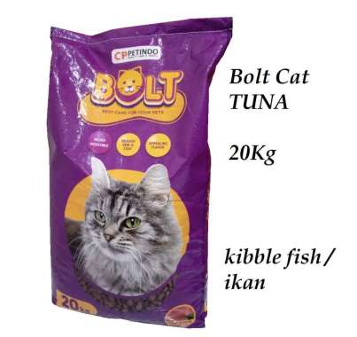 Bolt Adult Cat Tuna 20 Kg Bentuk Ikan / Makanan Kucing Bolt 20kg