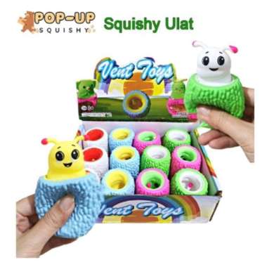 Mainan Pop it Squishy Karet Silikon / Mainan Lucu Remasan Pencet Ulat