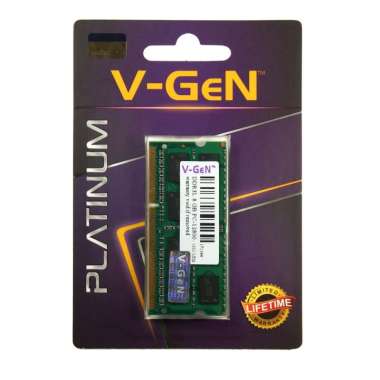 SODIMM VGEN DDR3 8GB PC3L 12800 Platinum V-GEN PC3L-12800 PC3L12800 Hitam/Hijau