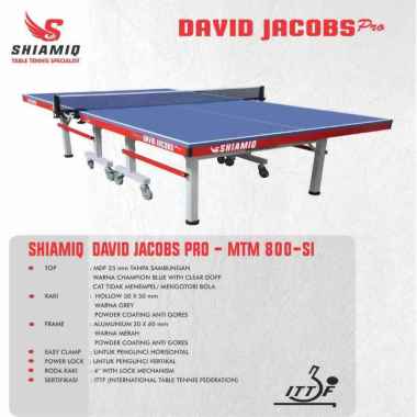 Meja Pingpong Tenis Meja SHIAMIQ David Jacobs Pro Biru